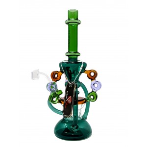 Chill Glass - 11" Triple Annulus Showerhead Perc Recycler Water Pipe - [JLD-157]